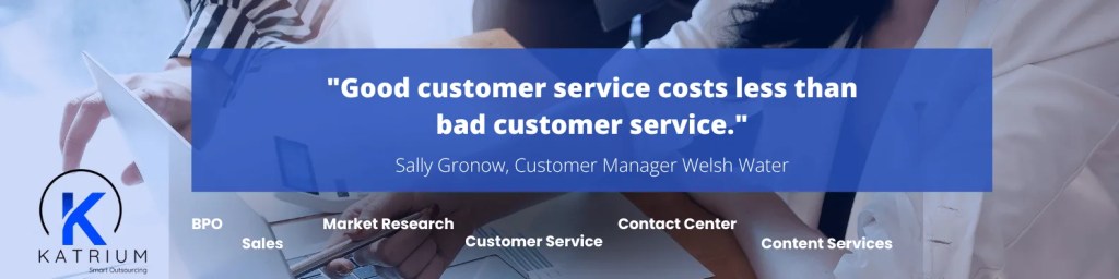 Quote about sales & customer service