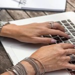 Writing down customer experiences on a computer