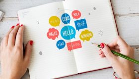 Multilingual content in picture: Hello in different languages