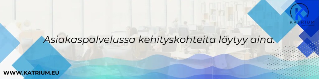 Hyvää asiakaspalvelua - aiheisessa kuvassa lainaus: Asiakaspalvelussa kehityskohteita löytyy aina.