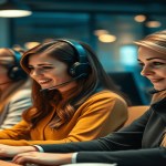 Ulkoistettu asiakaspalvelu- työntekijöitä