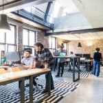 People working at a Call Center.