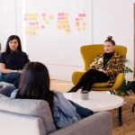 Meeting at a workplace abroad.