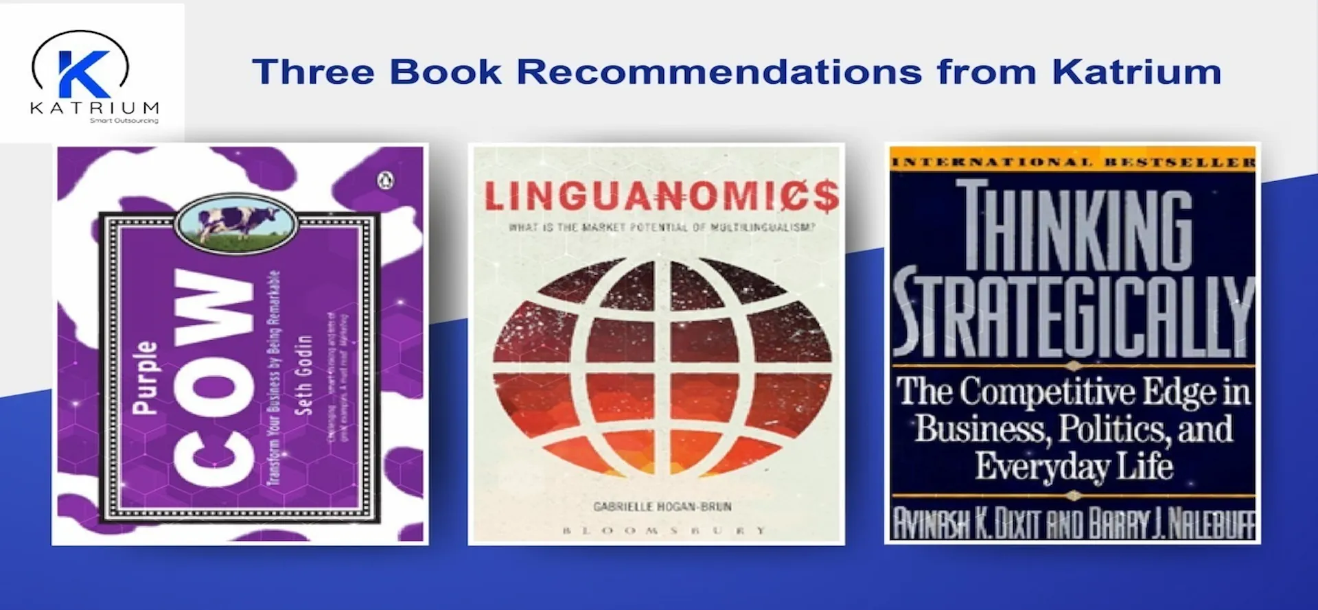 Text depicting Three book recommendations from Katrium
