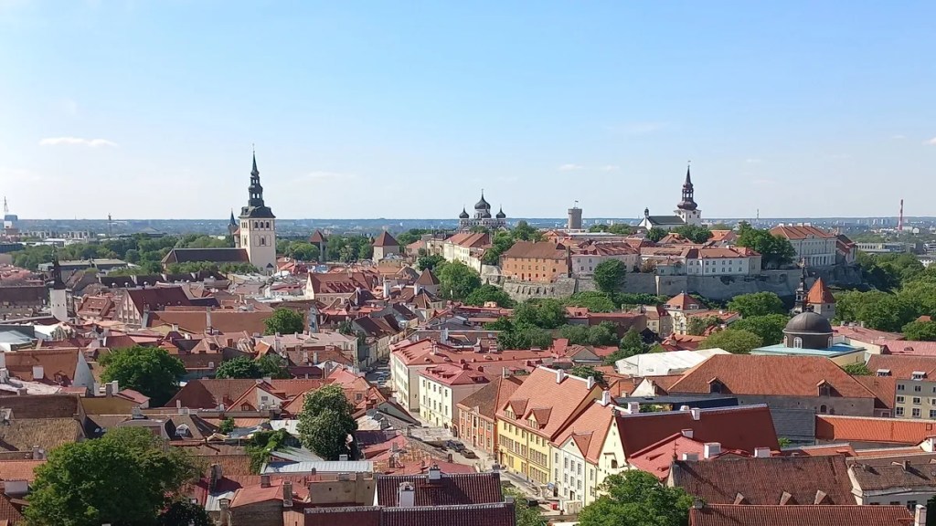 A drone photoshoot of Tallinn