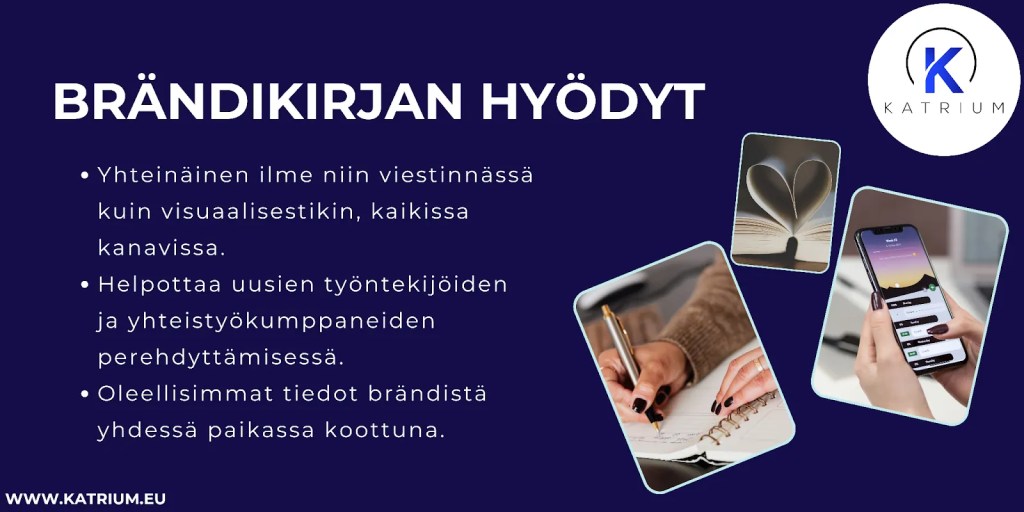 brändikirjan hyödyt
