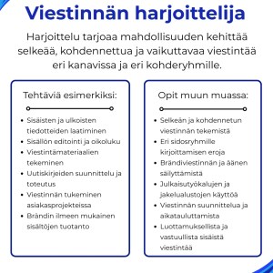 Viestinnän harjoittelijan mahdolliset työtehtävät ja mitä voi oppia Katriumilla