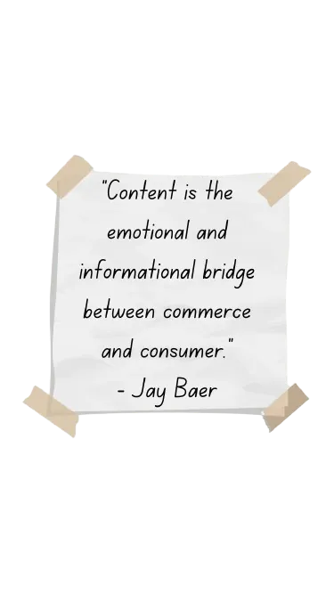 Content is the bridge between commerce and consumer.