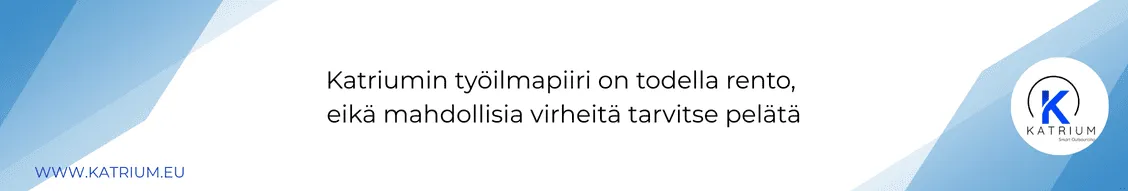 Kuvassa on teksti "Katriumin työilmapiiri on todella rento, eikä mahdollisia virheitä tarvitse pelätä".