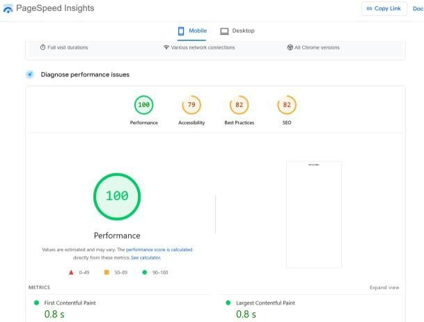 Website speed optimization