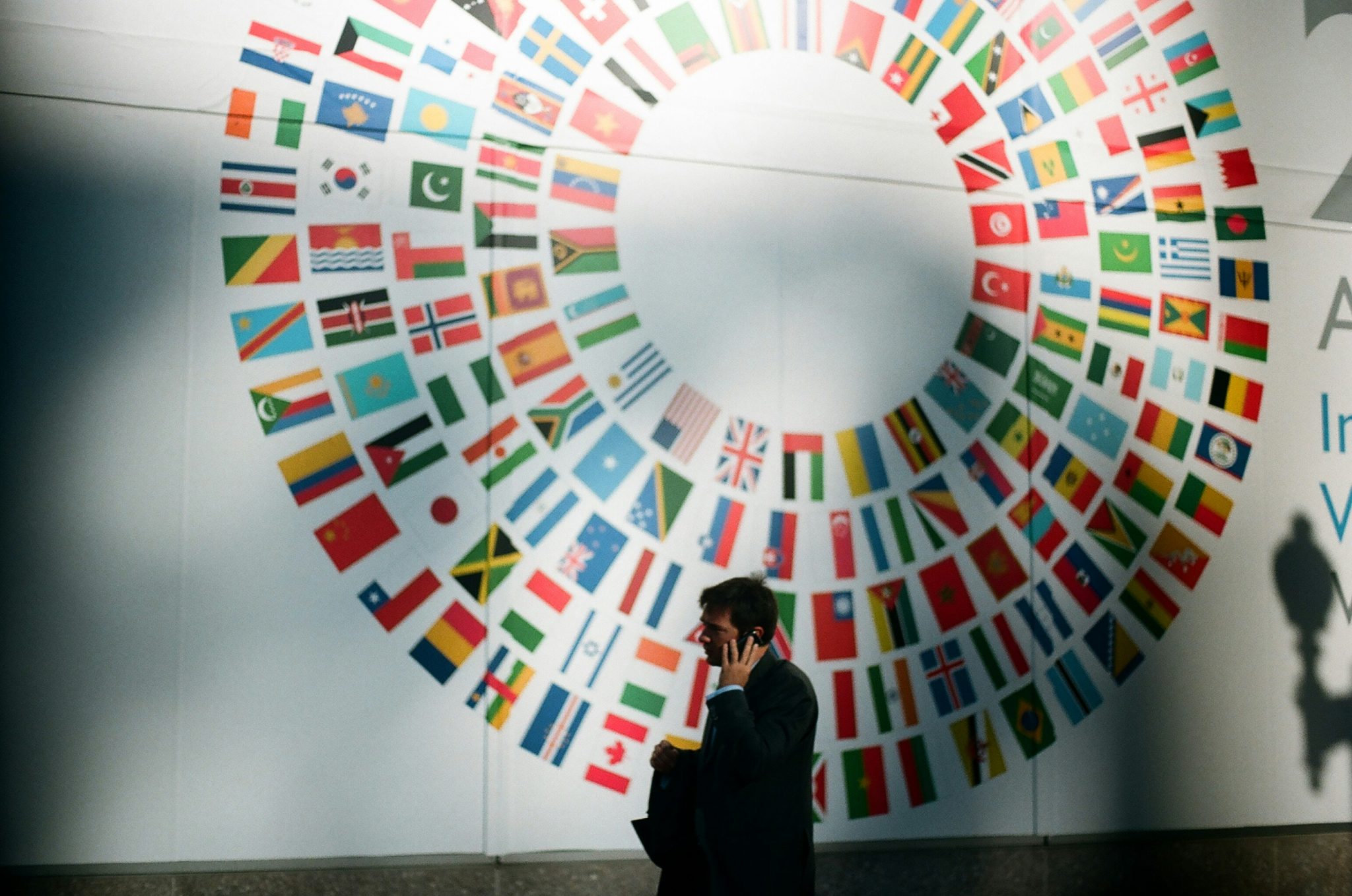 Multilingual workforce representation with multiple international flags